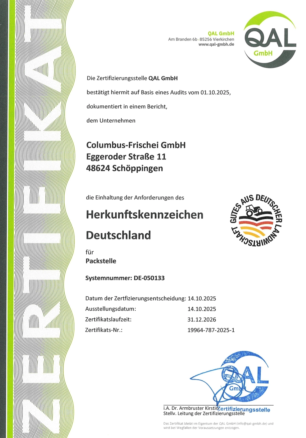 Zertifizierungen